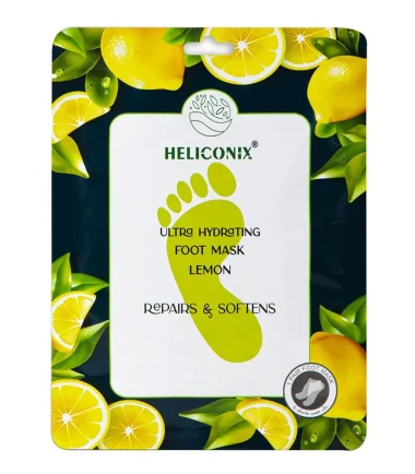 ماسک آبرسان پا لیمویی هلیکونیکس | HELICONIX ULTRA HYDRATING FOOT MASK LEMON