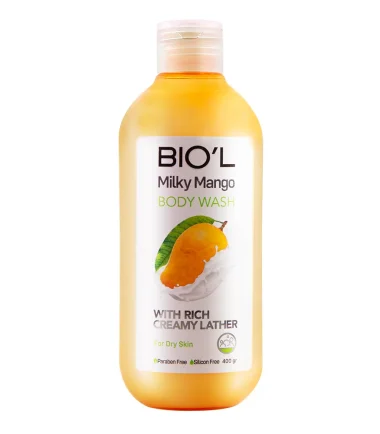 شامپو بدن کرمی با عصاره شیر و انبه 400 میل بیول BIOL