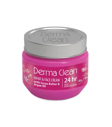 کرم دست و صورت حاوی حاوی کوکوباتر و روغن آرگان جار 250 میل درماکلینDERMACLEAN