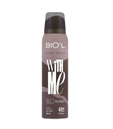 اسپری بدن مردانه  WITH ME 150 ML ( تق هرمس) بیول BIOL
