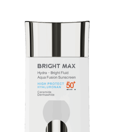 ضد آفتاب آکوافیوژن فلوئید هیدرا برایت SPF50 برایت مکس - Bright Max Hydra Bright Fluid SPF50 Aqua Fusion Sunscreen