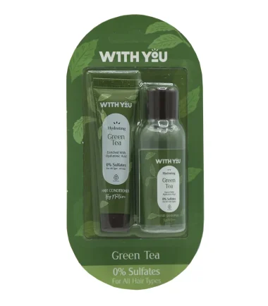پک آبرسان و ضد خشکی مو چای سبز ویت یو _ With You Pack Hydrating Hair Green Tea