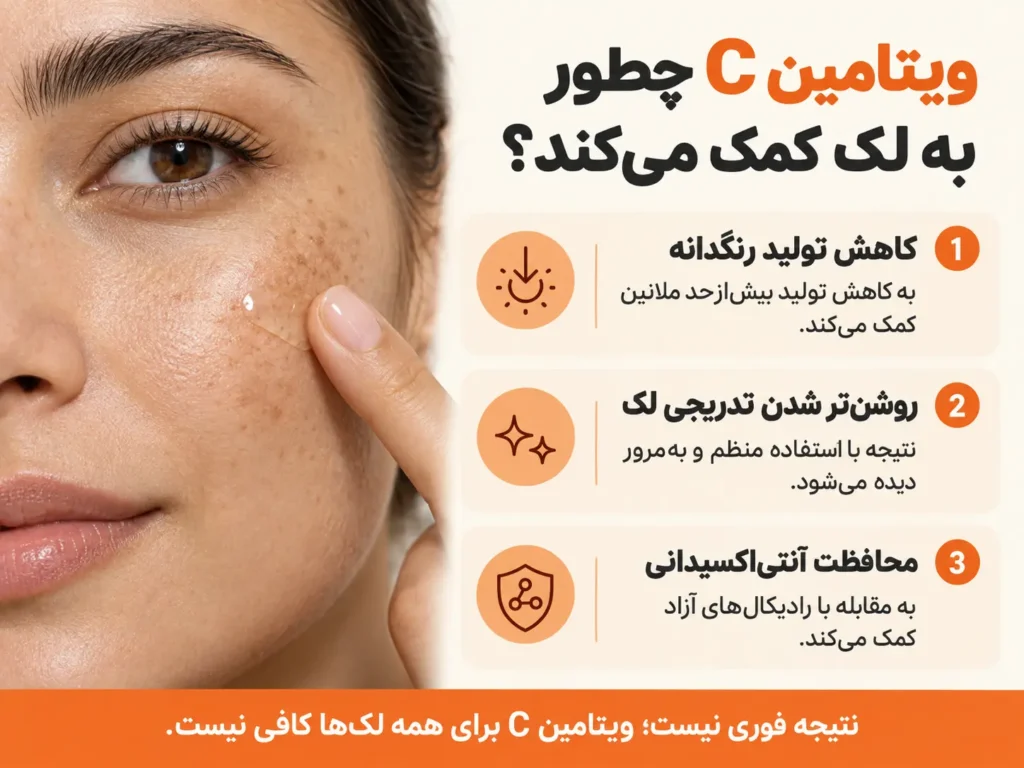 رفع لک پوست با ویتامین C